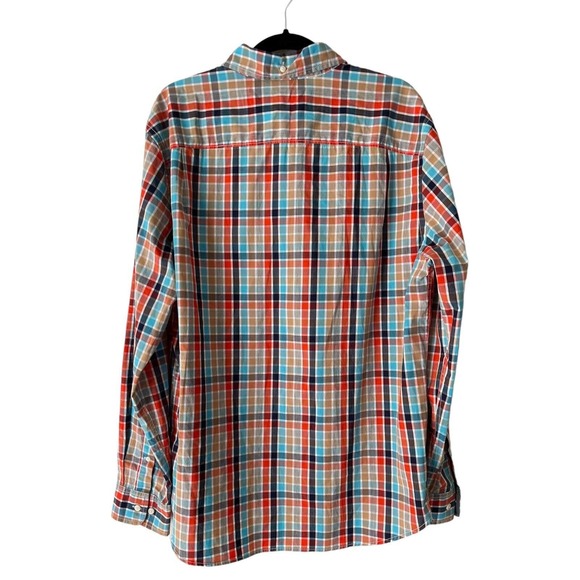 NWT Hawker Rye Multi Color Plaid Essential Wash Button Down Shirt Men’s Large - Picture 2 of 6